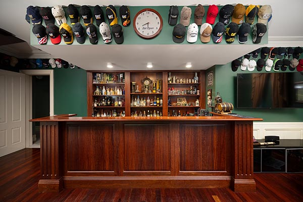 View of custom bar area